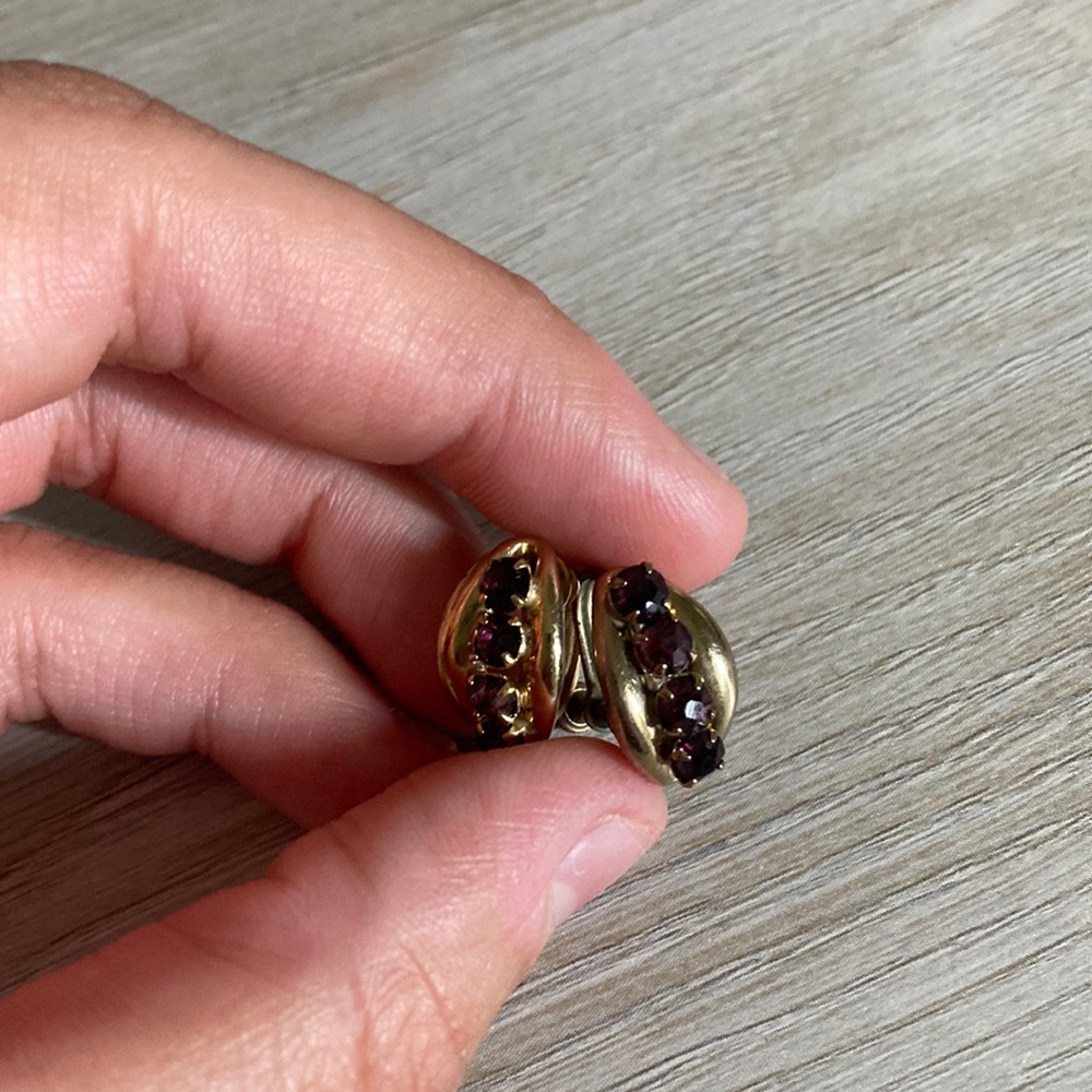 Vintage screw back jeweled earrings